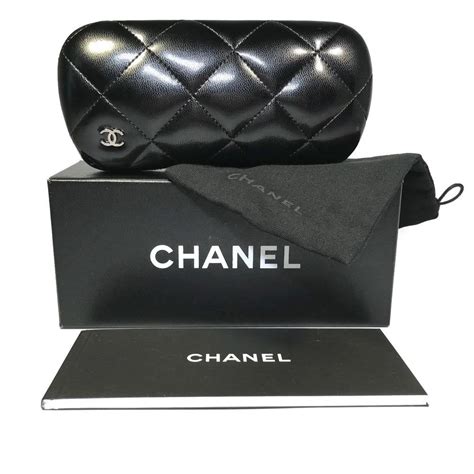 pochette chanel noir|chanel eyeglass case and pouch.